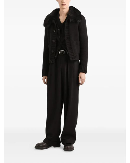 Dolce & Gabbana Black Panelled Sweater for men