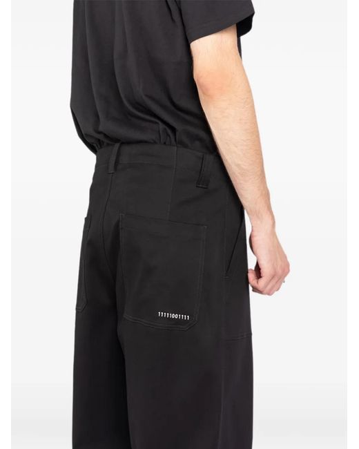 Societe Anonyme Black Supercargo Patch-Pocket Cargo Pants for men