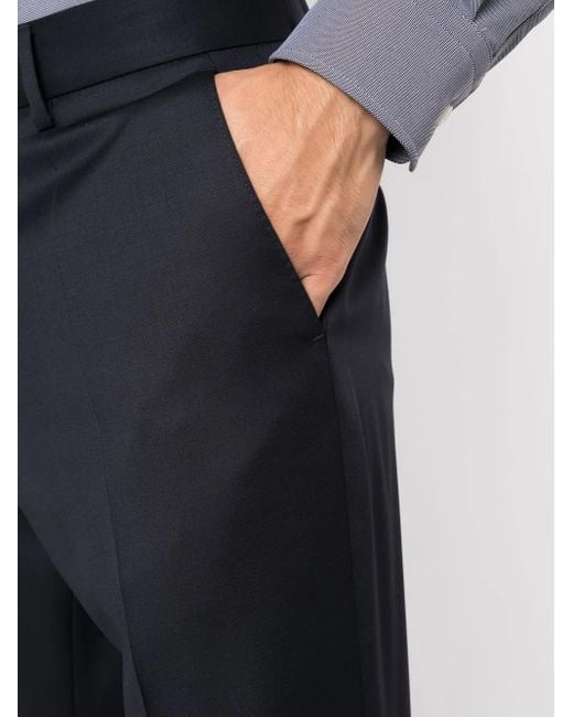 Boss Blue Straight-Leg Tailored Trousers for men