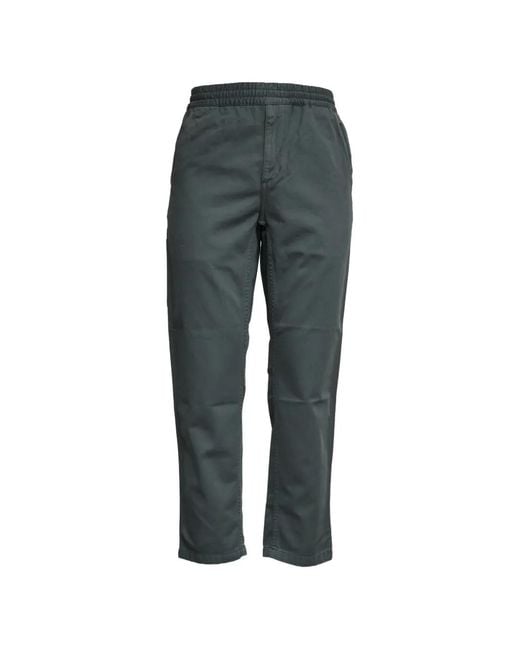Carhartt Gray Flint Twill Elasticated Trousers for men