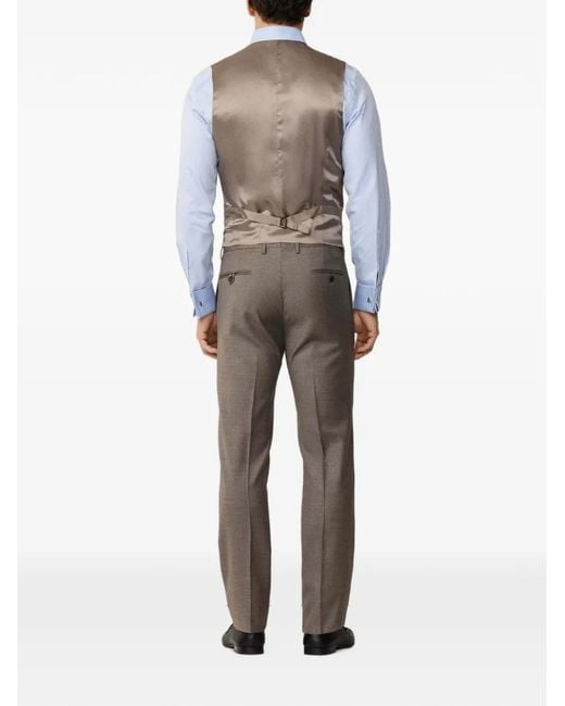 Hackett Gray Double-Breasted Waistcoat for men
