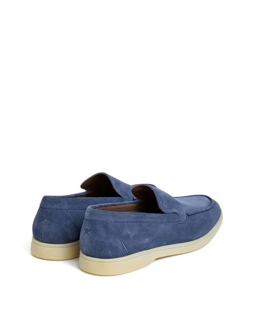Hackett Blue Martin Suede Loafers for men