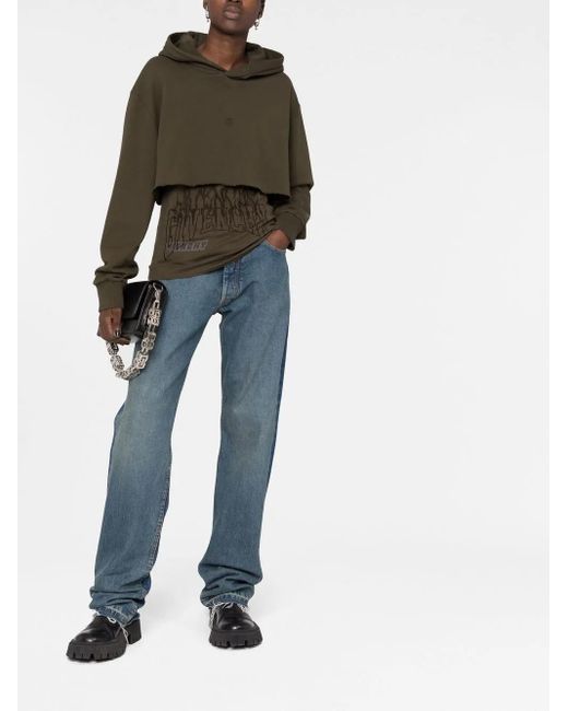 Givenchy Green 4G Layered Hoodie