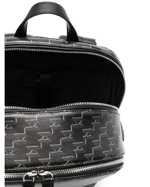 Mochila Con Monograma Del Logo Karl Lagerfeld de color Black