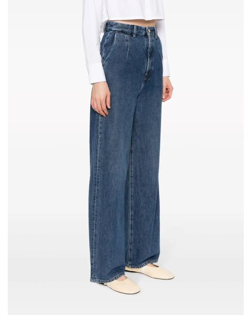 Loulou de Saison Blue Attu High-Rise Wide-Cut Jeans