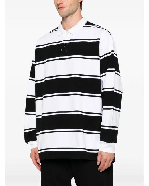 Polo Rayé À Patch Logo Balenciaga pour homme en coloris Black