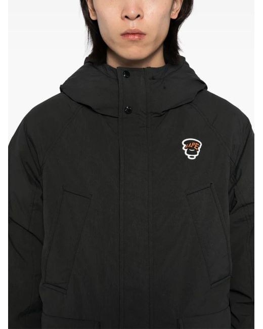 Aape By A Bathing Ape Black Logo Down Jacket for men