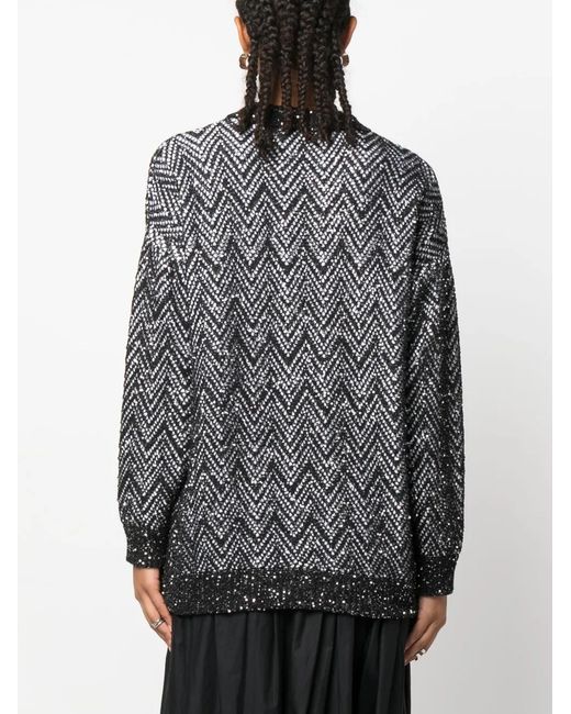 Missoni Black Sequin-Embellished V-Neck Cardigan