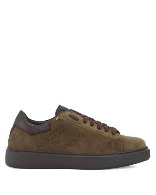 Calce Brown Suede Leather Sneakers for men