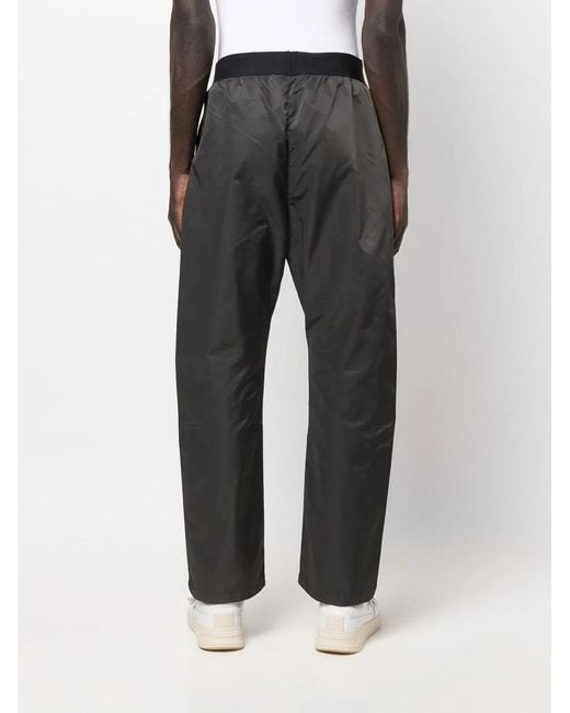 Fear Of God Gray Logo-Waist Straight-Leg Track Pants for men
