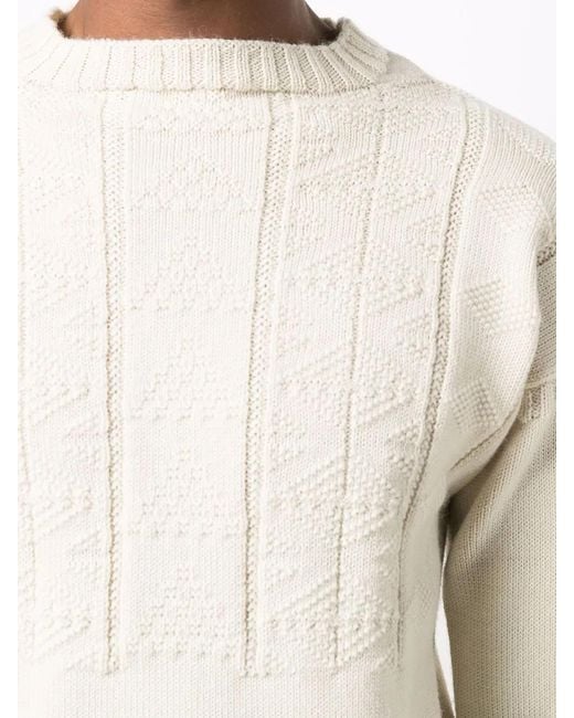 Maison Margiela Natural Crew-neck Knit Jumper for men