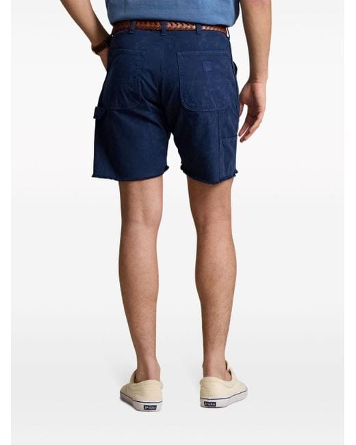 Short en coton à taille élastiquée Polo Ralph Lauren pour homme en coloris Blue