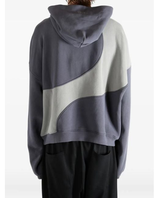 ERL Panelled Hoodie Black