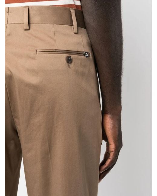Lardini Natural Pleated Straight-Leg Trousers for men