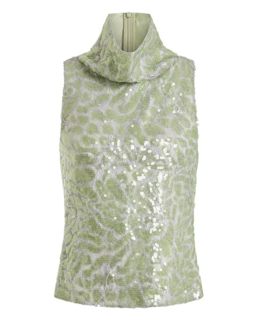 16Arlington Acari スパンコール トップ Green