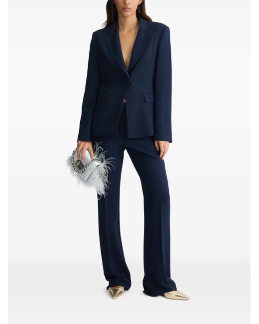 Liu Jo Blue Cady Flared Trousers