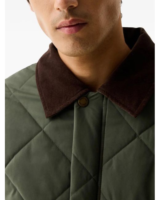Hunter Green Ardwell Diamond-Quilted Jacket for men