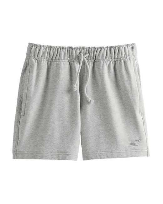 New Balance Gray Athletics French Terry 5" Track Shorts for men