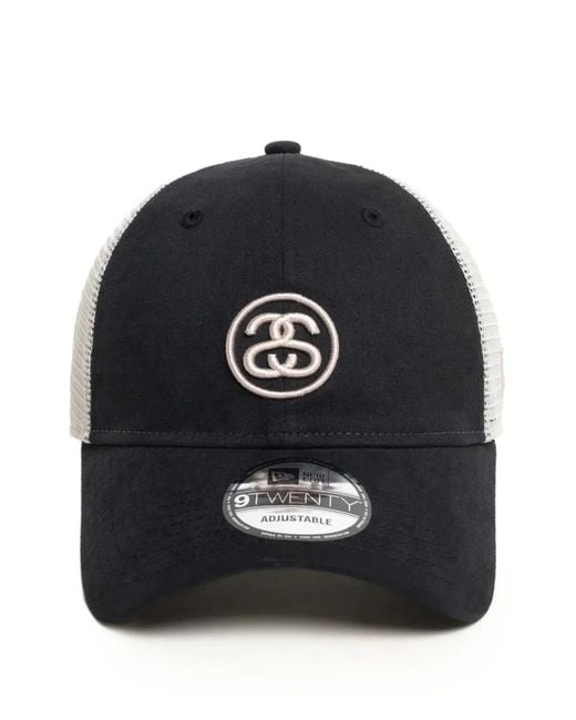 Stussy Black Ss Link Trucker Cap for men