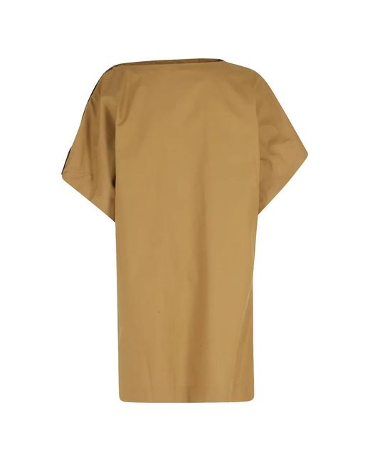 Soeur Brown Buttoned-Shoulder Top