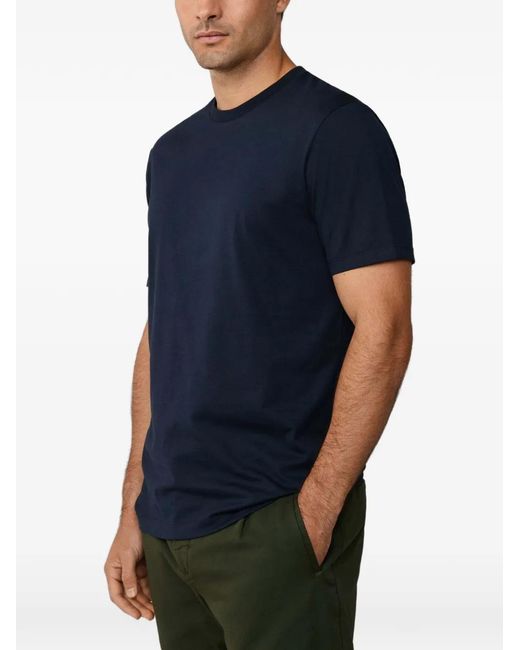 Hackett Blue Pima Logo-Detail Cotton T-Shirt for men