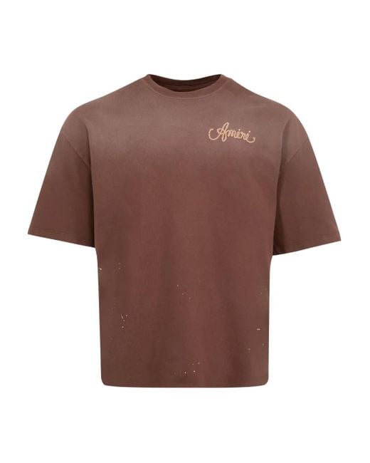 Amiri Brown Design Studio T-Shirt for men