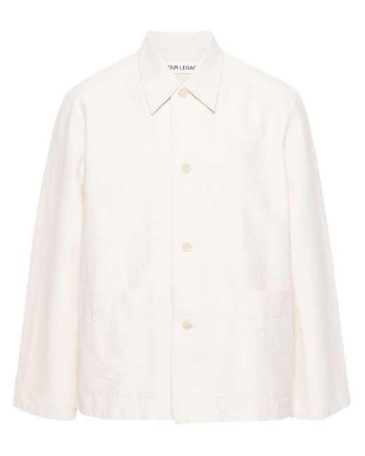Our Legacy White Haven Shirt Jacket for men