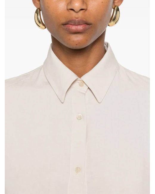 Blanca Vita White Linen Midi Dress