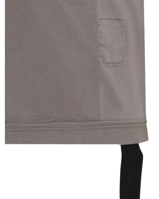Rick Owens Gray Organic Cotton T-Shirt for men