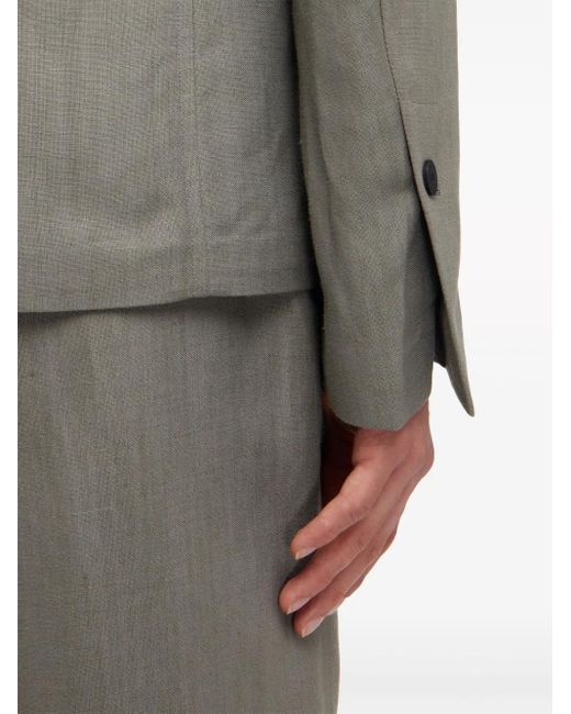 Ferragamo Green Single Breasted Tailored Blazer for men