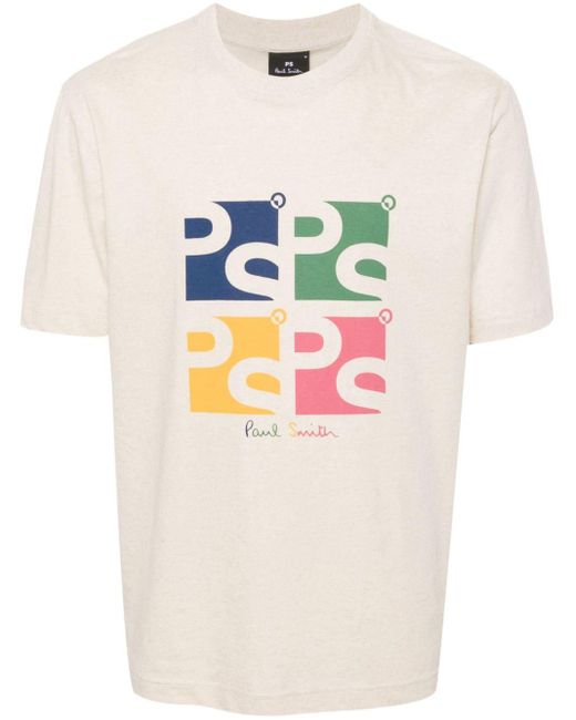 PS by Paul Smith T-shirt Met Logoprint in het Gray voor heren