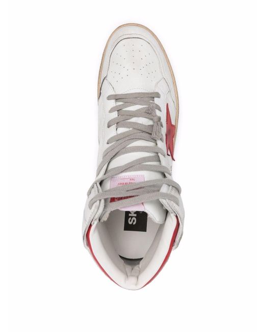 Golden Goose Leer Sky-star High-top Sneakers in het Wit voor heren - Lyst