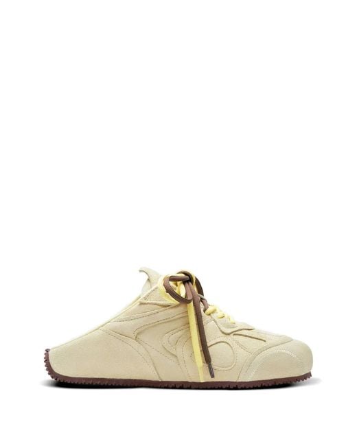Axel Arigato White Slow Lace-Up Suede Mules