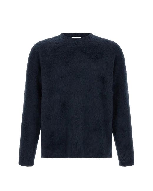 Roberto Collina Blue Gauze-Finish Crew-Neck Sweater for men
