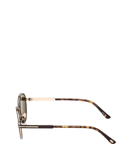 Tom Ford Green Round Frame Sunglasses