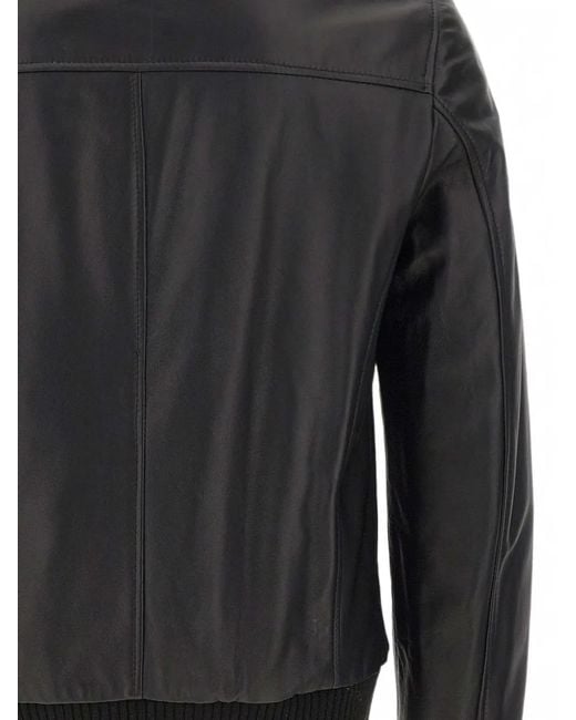 Barba Napoli Black Dakota Leather Jacket for men