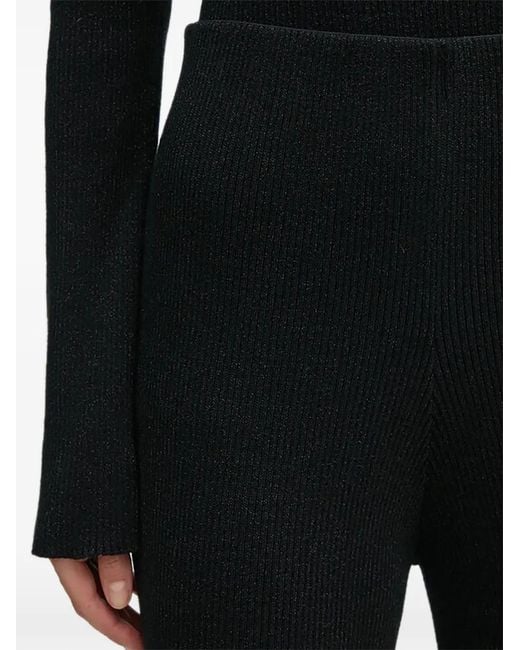 Benetton Black Ribbed Trousers