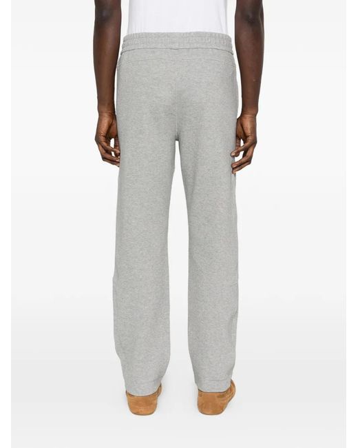 Moncler Gray Logo-Patch Track Pants for men
