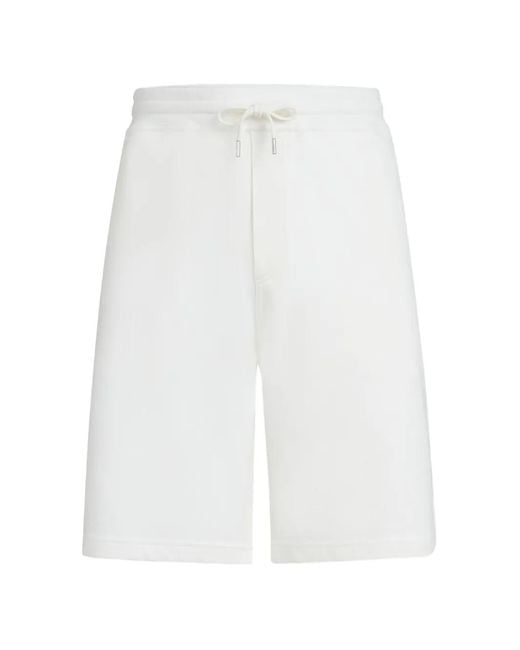 Pantalones Cortos Con Cordones Y Bolsillo Con Cremallera Brunello Cucinelli de hombre de color White