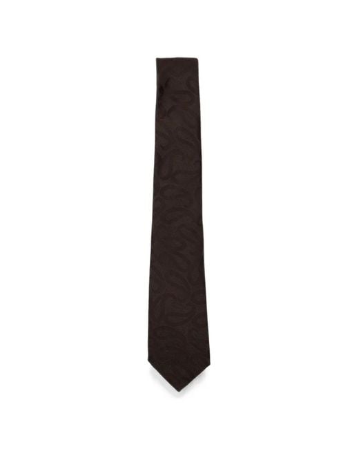 Giorgio Armani White Paisley Silk Tie for men