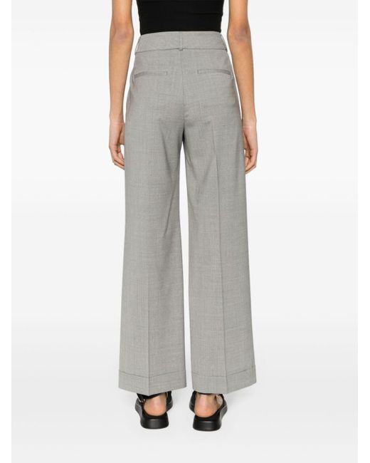 Peserico Gray Pressed-crease Tailored Trousers
