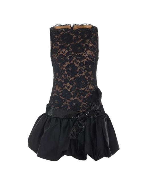 Self-Portrait Black Self Portrait Hem Mini Dress