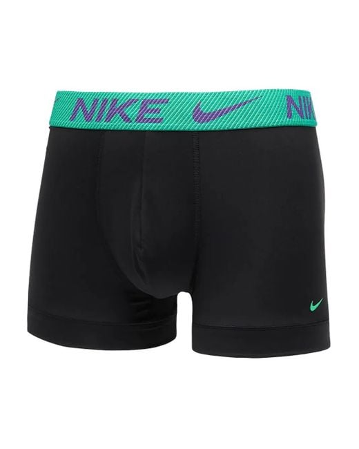 Nike Green Essential Micro Boxers (Pack Of Three) for men