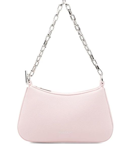 McQueen Pink Chain-Strap Leather Shoulder Bag