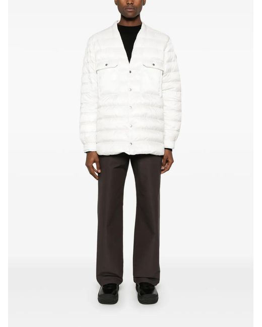 Moncler White 'Outershirt' Down Jacket