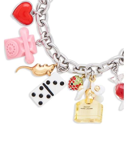 Marc Jacobs White The Sticker Charm Statement Bracelet