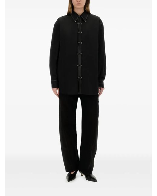 Pantaloni Con Cintura di Lemaire in Black