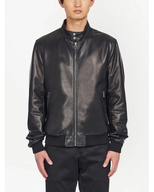 Ferragamo Black Reversible Bomber Jacket for men