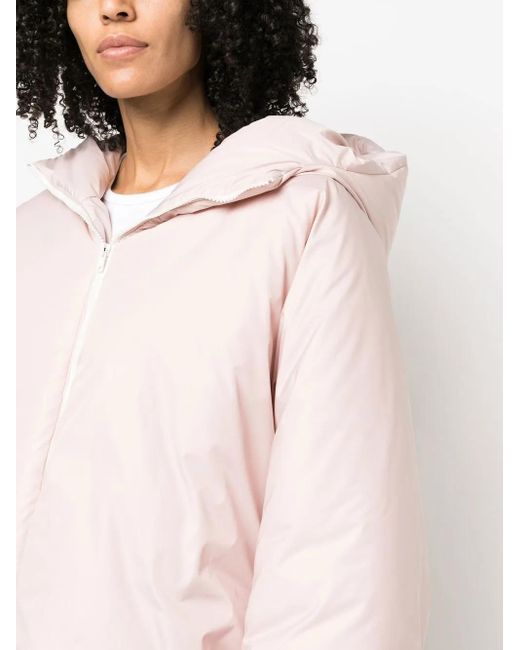 Piumino Shuoy Con Cappuccio di Sherpa in Pink