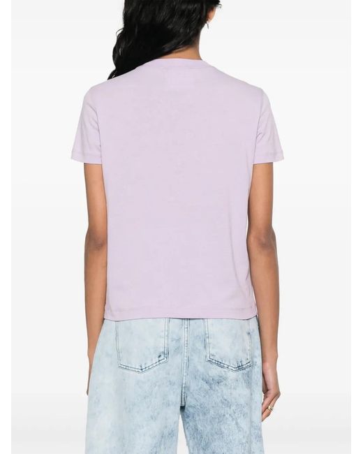Versace Jeans Couture Pink Logo-Print Cotton T-Shirt